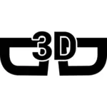 Gafas 3D vector icono